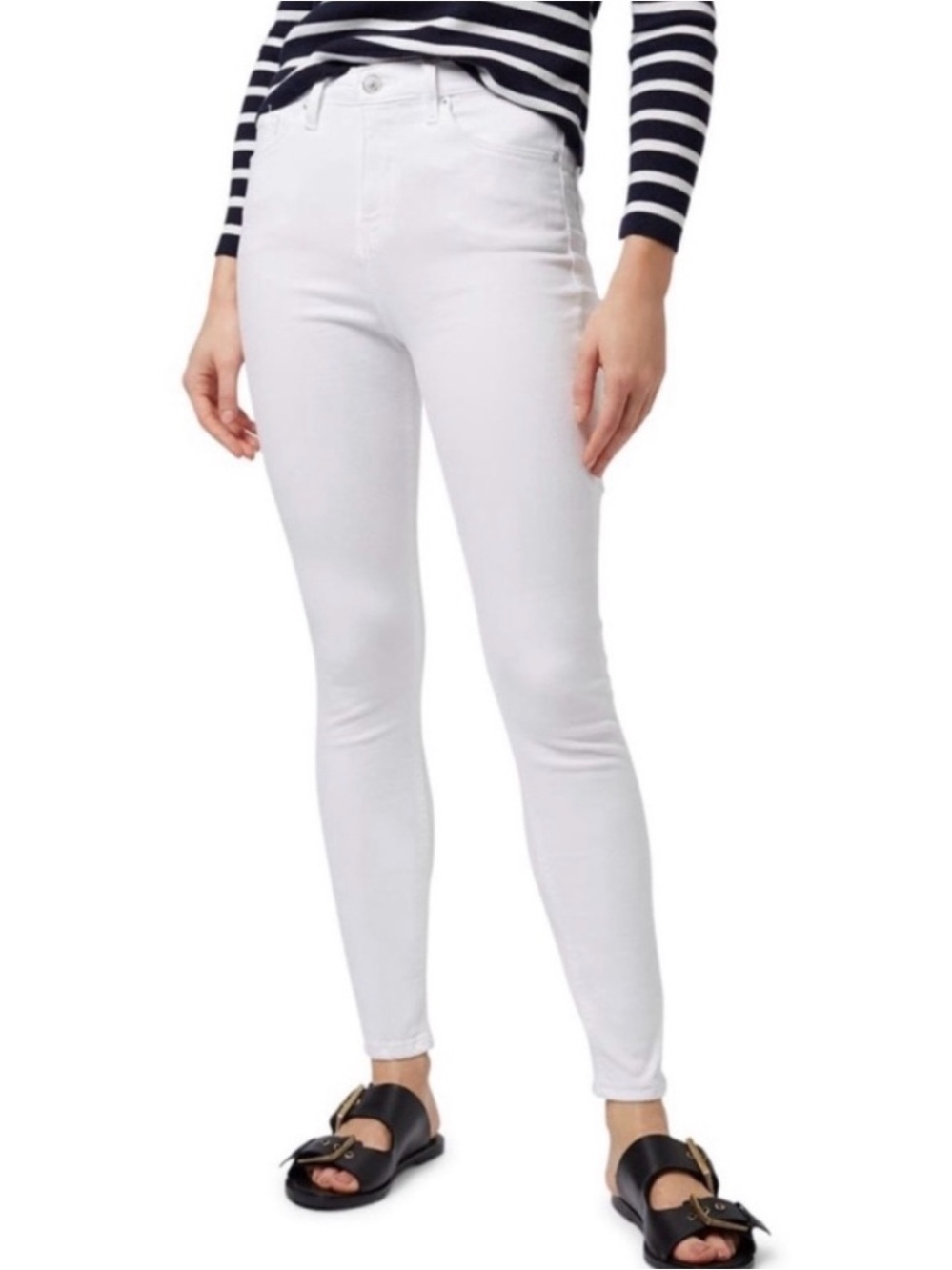 TOPSHOP Moto Jamie White High Rise Skinny Jeans 32